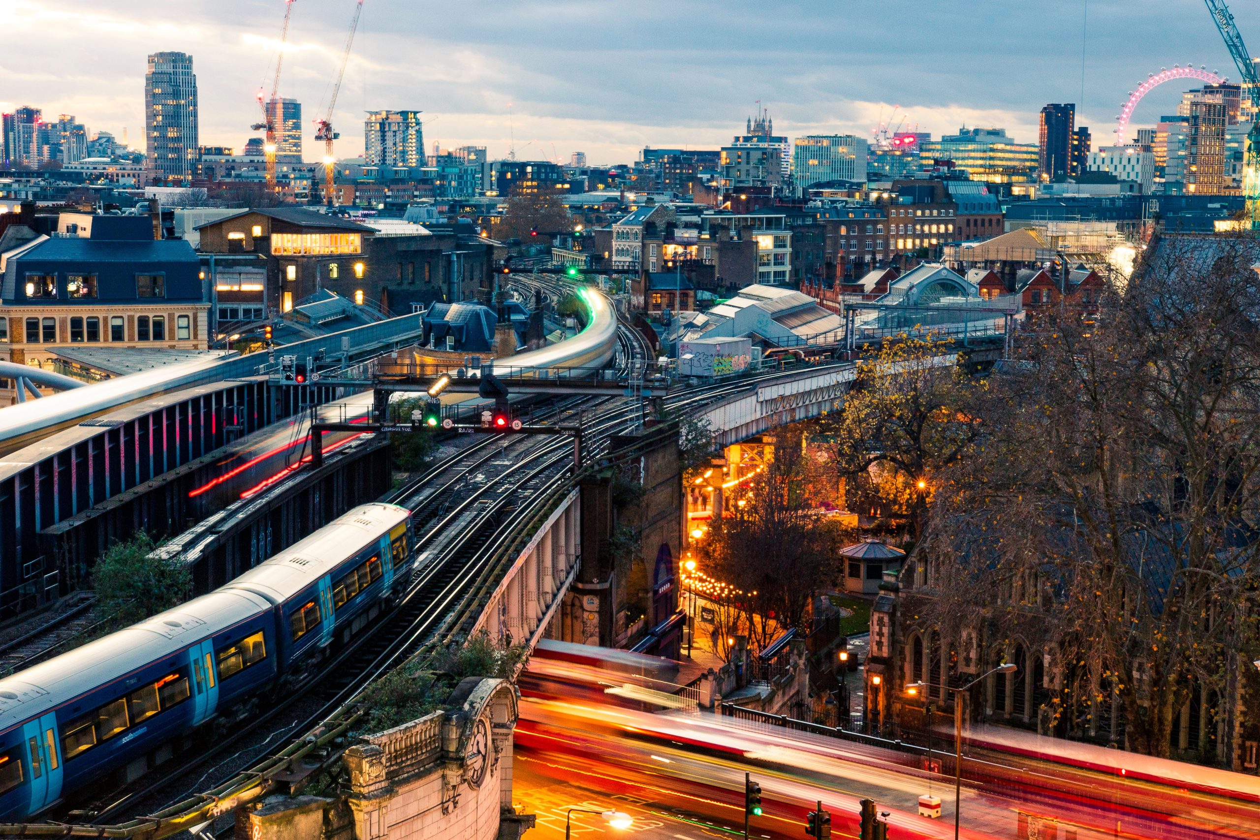 Scenic shot of london skyline Scenic shot of london skyline